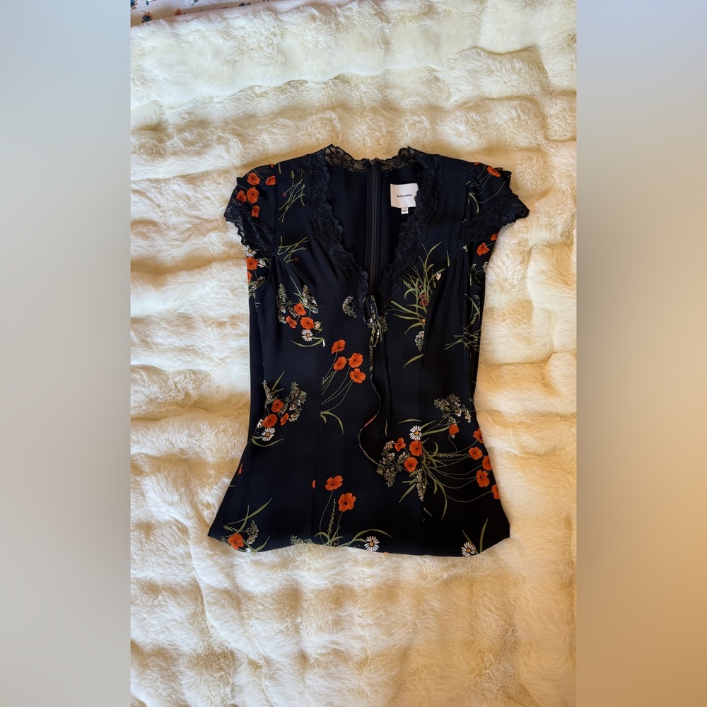 Reformation Tiffie Dress In Floral, brand new without tags, never worn, no flaws - Picture 13 of 16